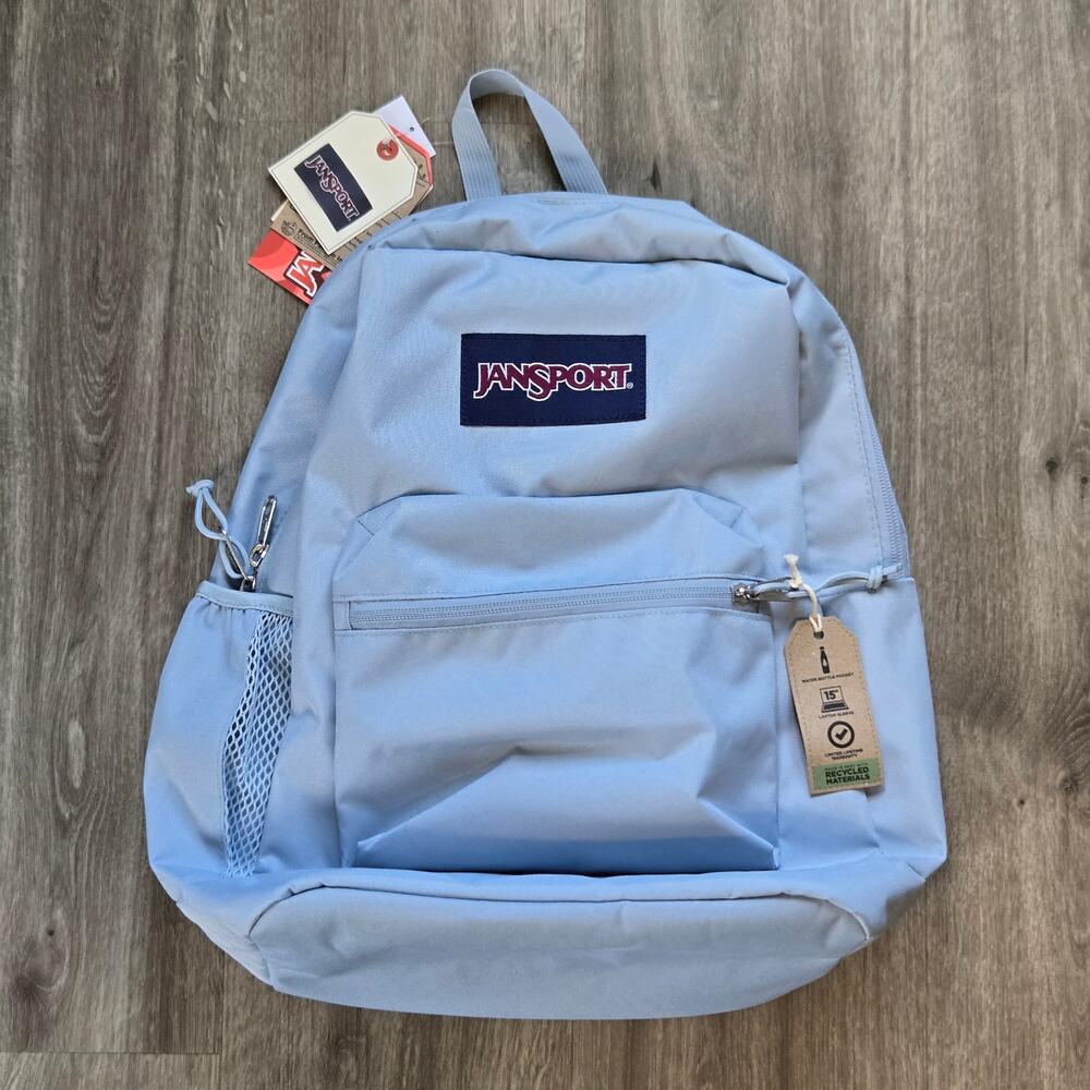 NEW Jansport Backpack Blue Cross Town Plus Student School Bookbag Travel Bag
